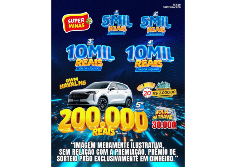 SUPER MINAS SORTEIO