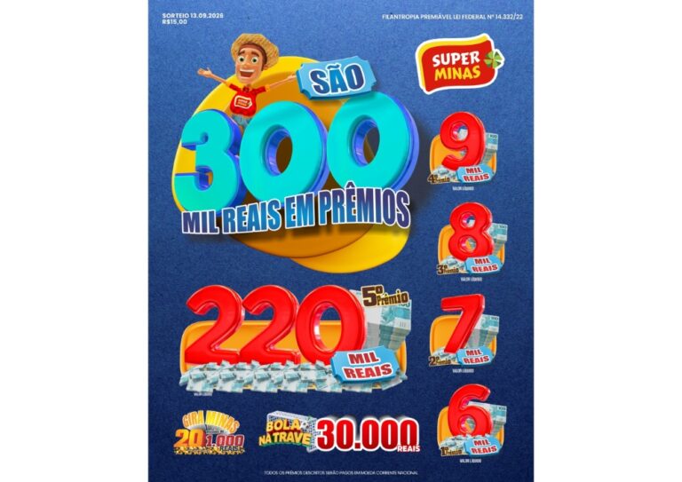 SUPER MINAS SORTEIO