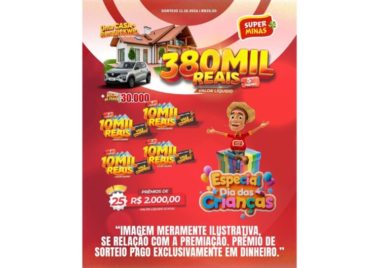 SUPER MINAS SORTEIO