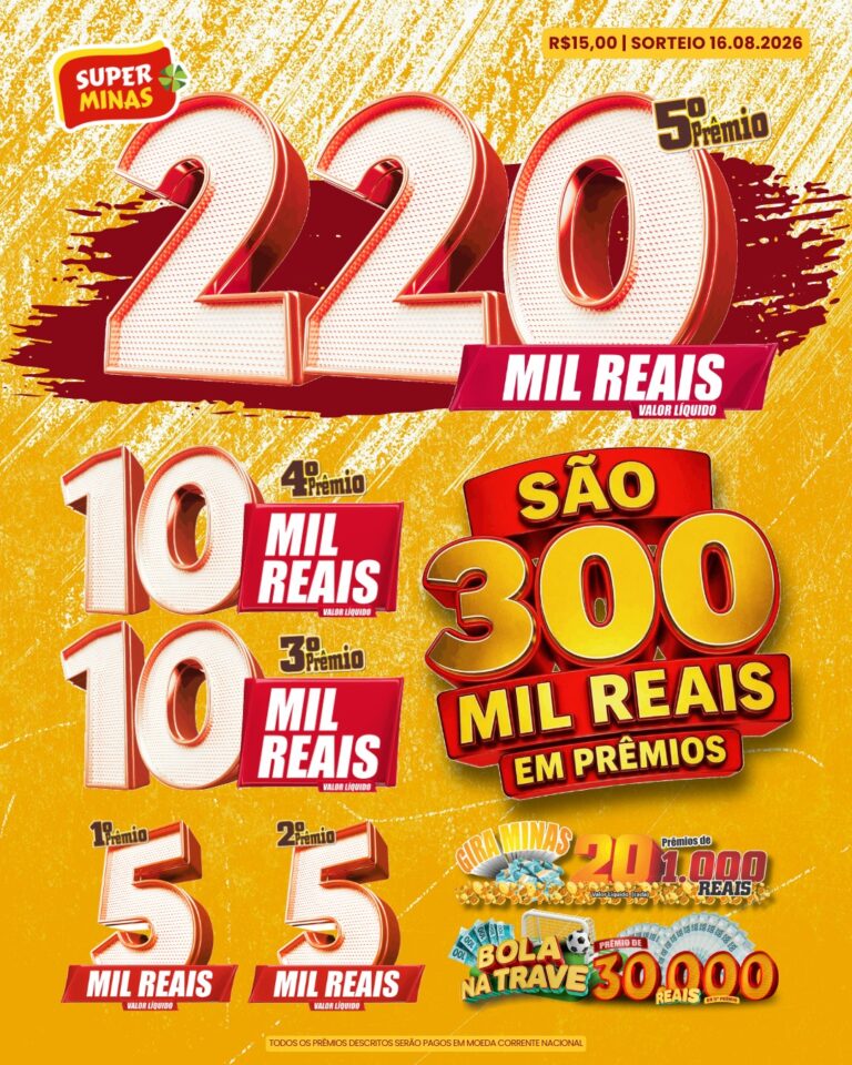 SUPER MINAS SORTEIO