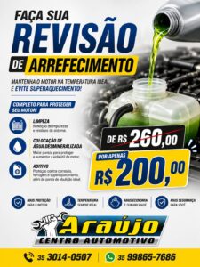 Revisão do sistema de arrefecimento com desconto